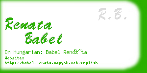 renata babel business card